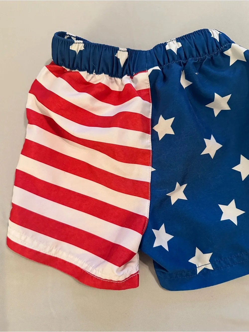 Hanna Andersson Red, White & Blue Patriotic Swim Trunks